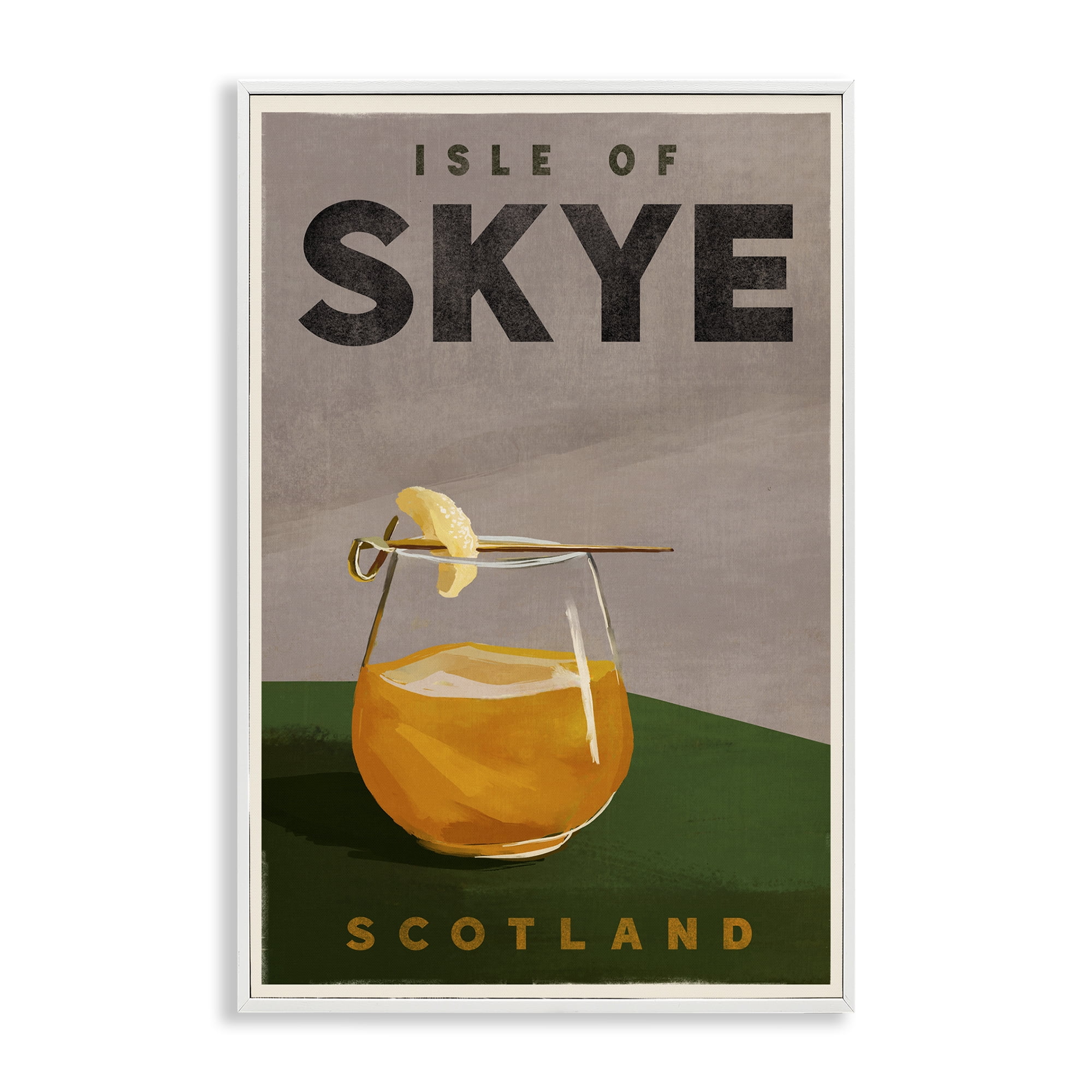 Stupell Industries Isle of Skye Cocktail Food & Beverage Painting White Framed Art Print Wall Art, 20 x 30