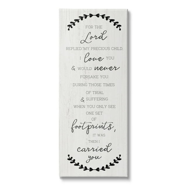 Stupell Industries It Was Then I Carried You Proverbs Spiritual, 10 x 24, Design by CAD Designs