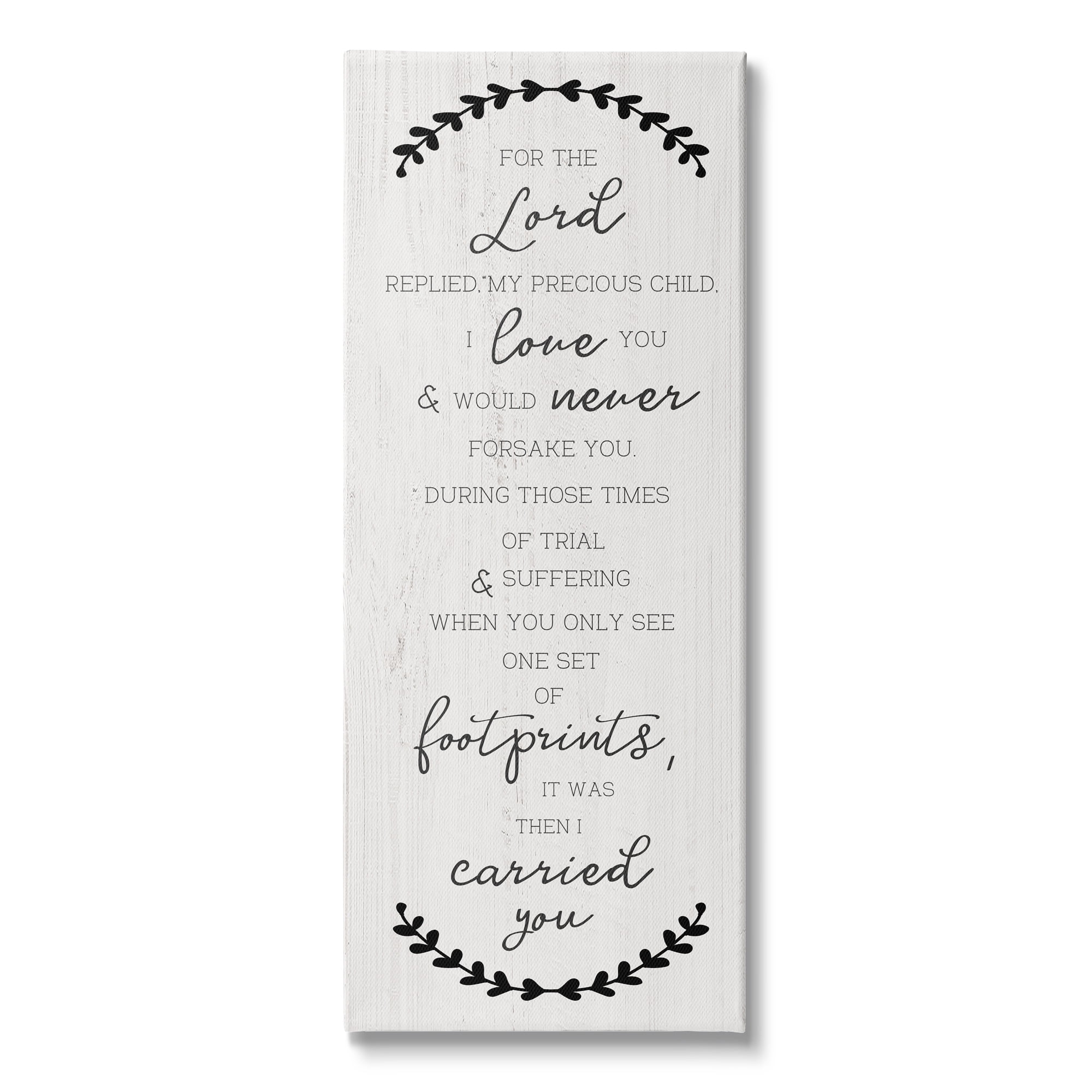 Stupell Industries It Was Then I Carried You Proverbs Spiritual, 17 x 40, Design by CAD Designs