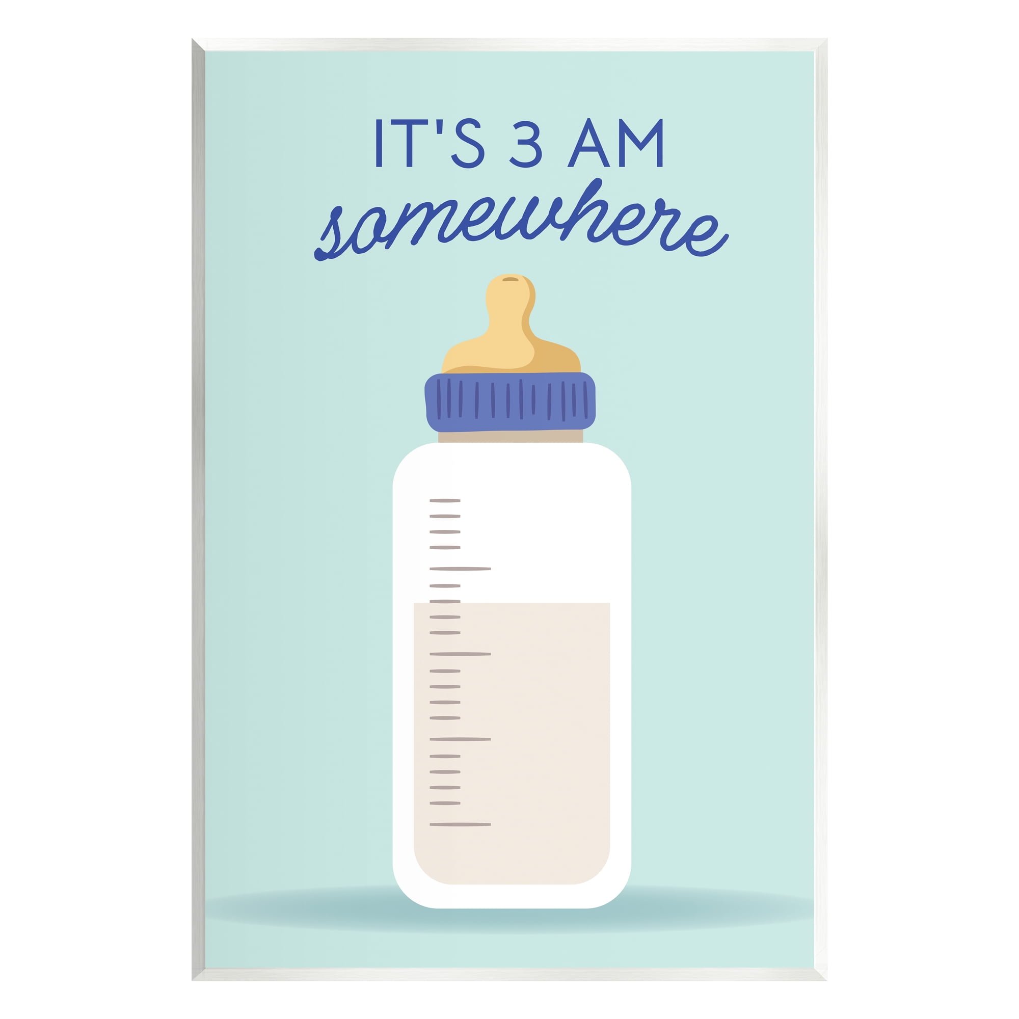 Stupell Industries It's 3am Somewhere Phrase Inspirational Painting Unframed Art Print Wall Art, 13 x 19