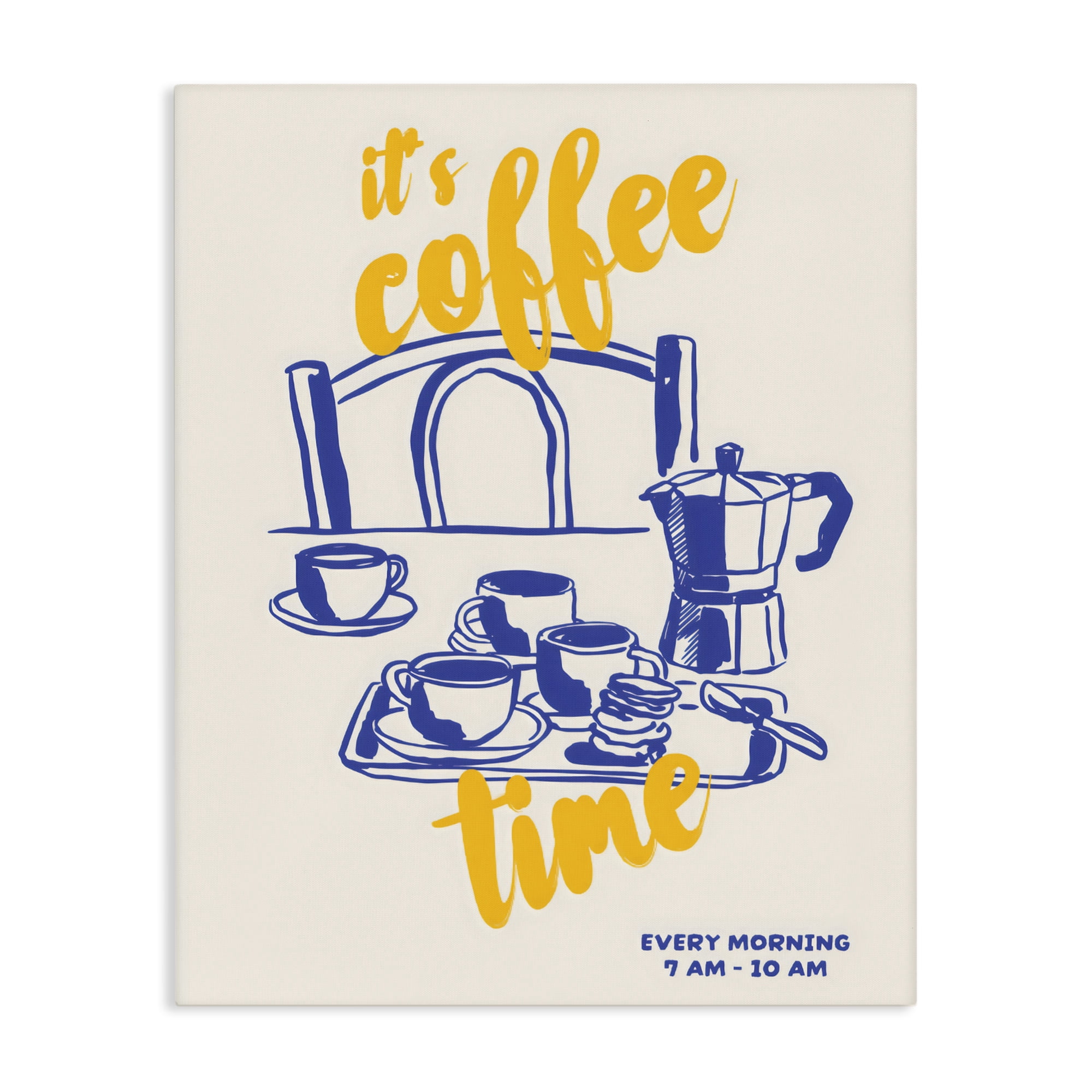 Stupell Industries It's Coffee Time Breakfast Ritual Canvas Wall Art, design by The Prints Vibe
