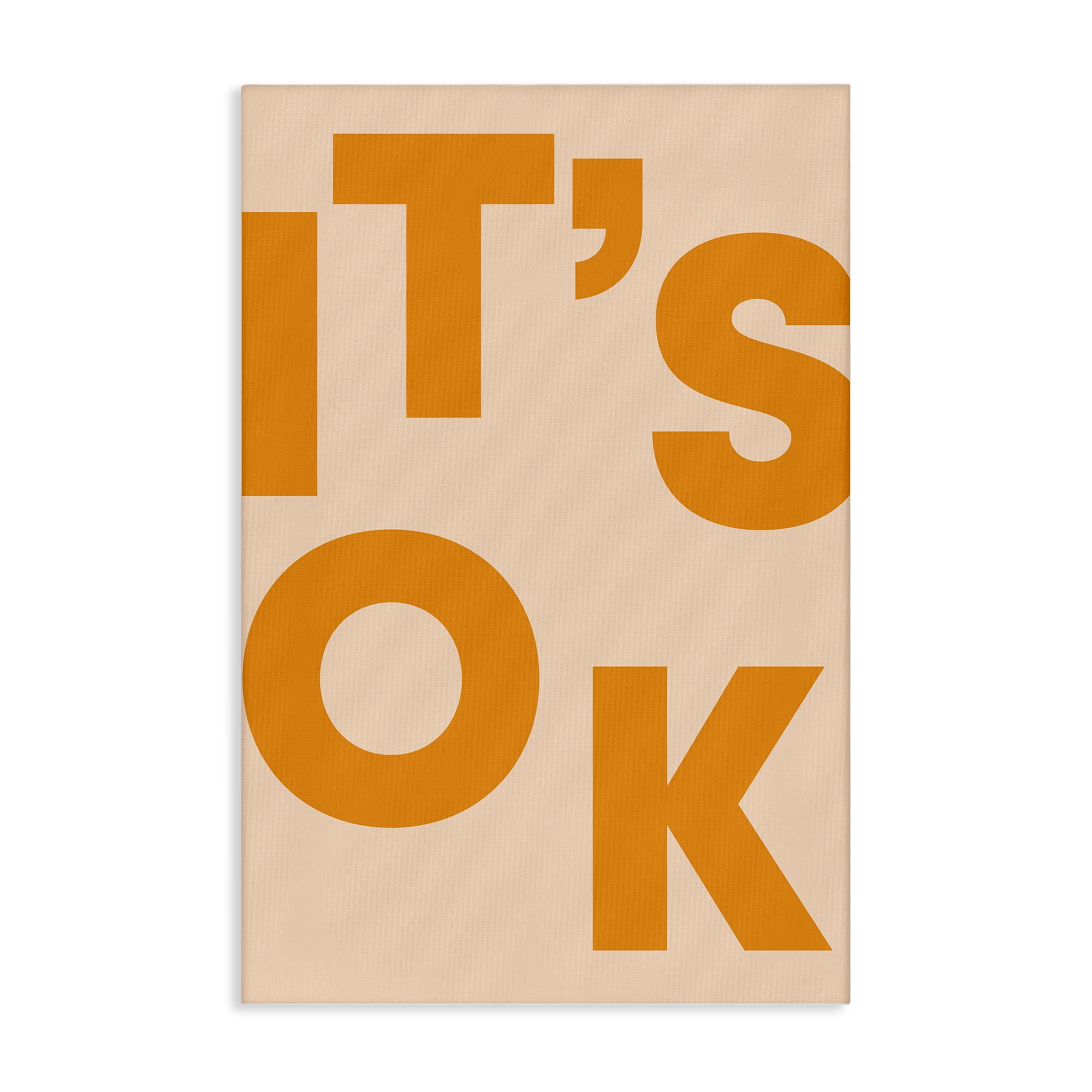 Stupell Industries It's OK Typography Typography Painting Gallery Wrapped Canvas Art Print Wall Art, 24 x 36