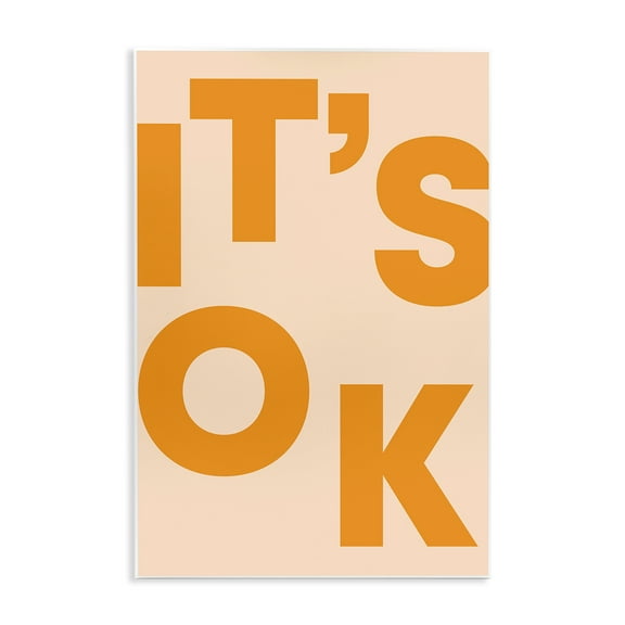 Stupell Industries It's OK Typography Typography Painting Unframed Art Print Wall Art, 10 x 15