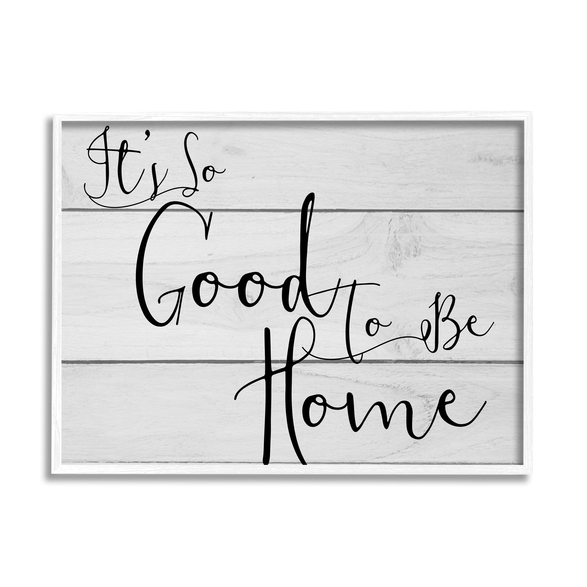 Stupell Industries It's So Good To Be Home Graphic Art White Framed Art Print Wall Art, 11x14, by Daphne Polselli
