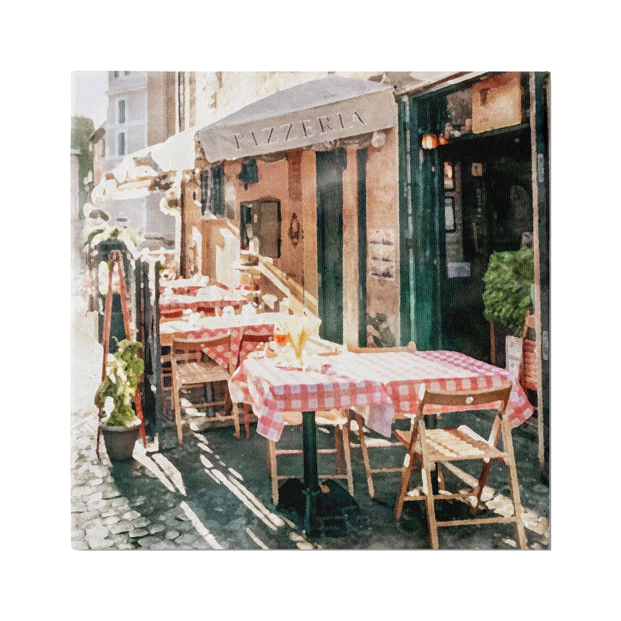 Stupell Industries Italian Bistro Scene Travel & Places Painting Gallery Wrapped Canvas Print Wall Art, 30 x 30