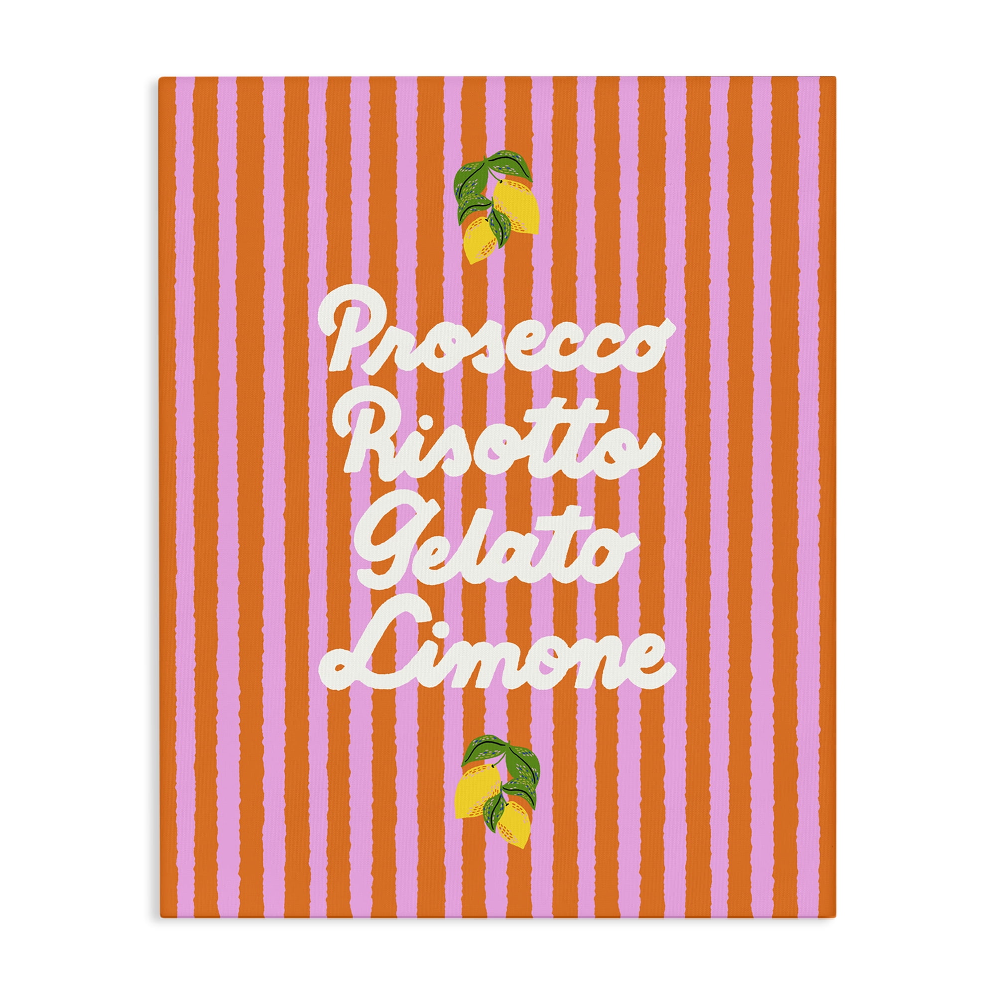 Stupell Industries Italian Enjoyment over Stripes Canvas Wall Art, design by Indira Prieto | IndySign
