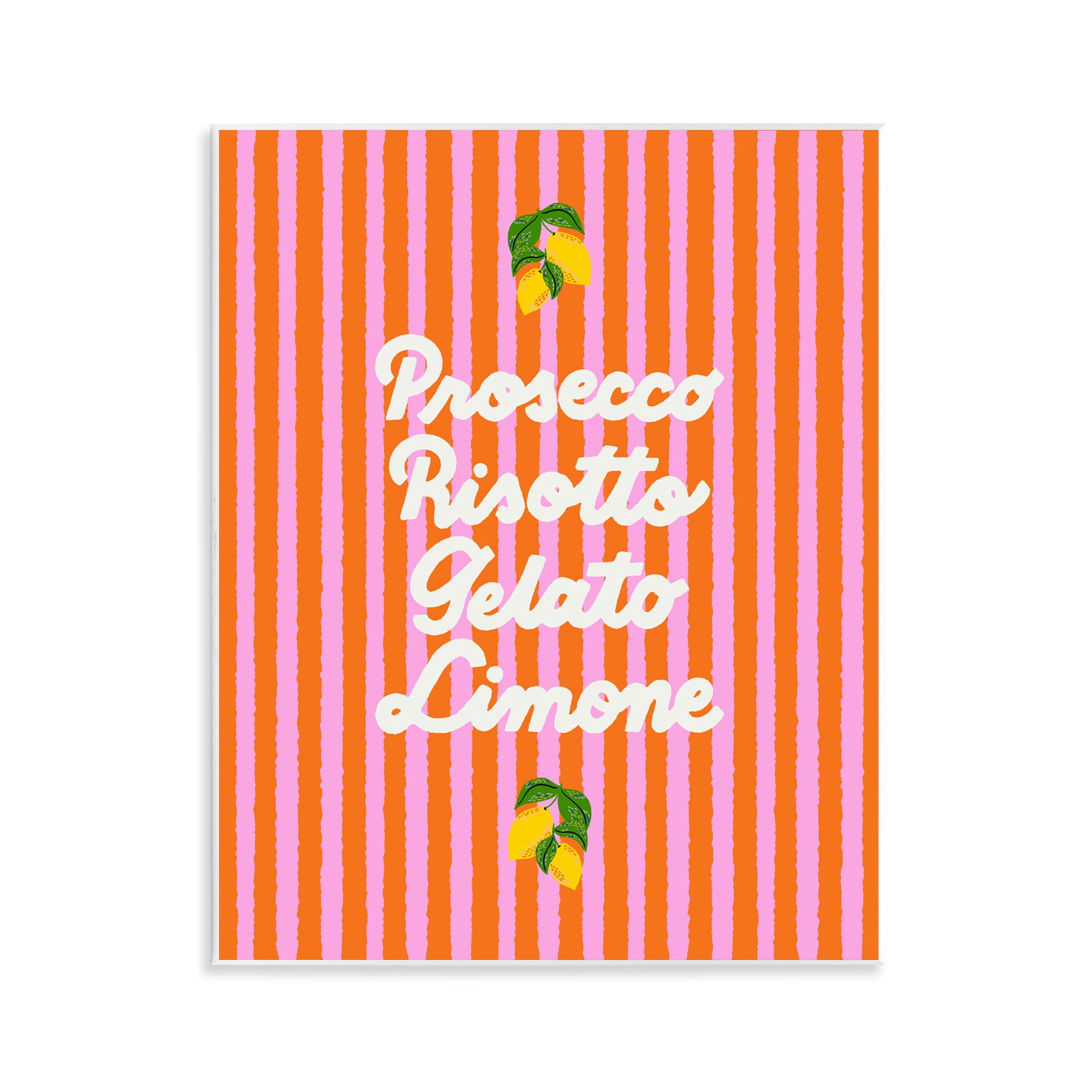 Stupell Industries Italian Enjoyment over Stripes Wall Plaque Art, design by Indira Prieto | IndySign