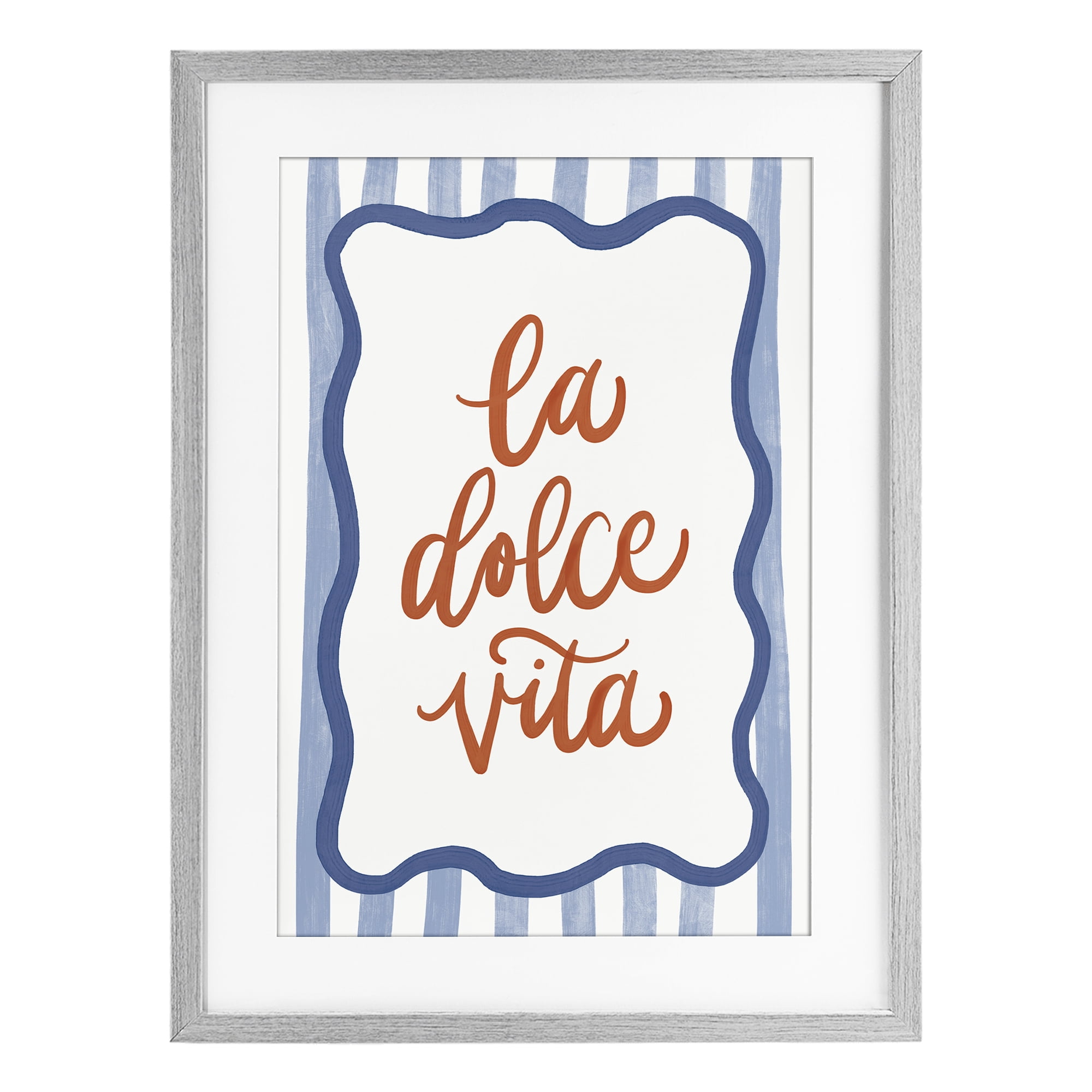 Stupell Industries Italian Kitchen Typography Gray Framed Print Under Glass, design by Amanda Houston