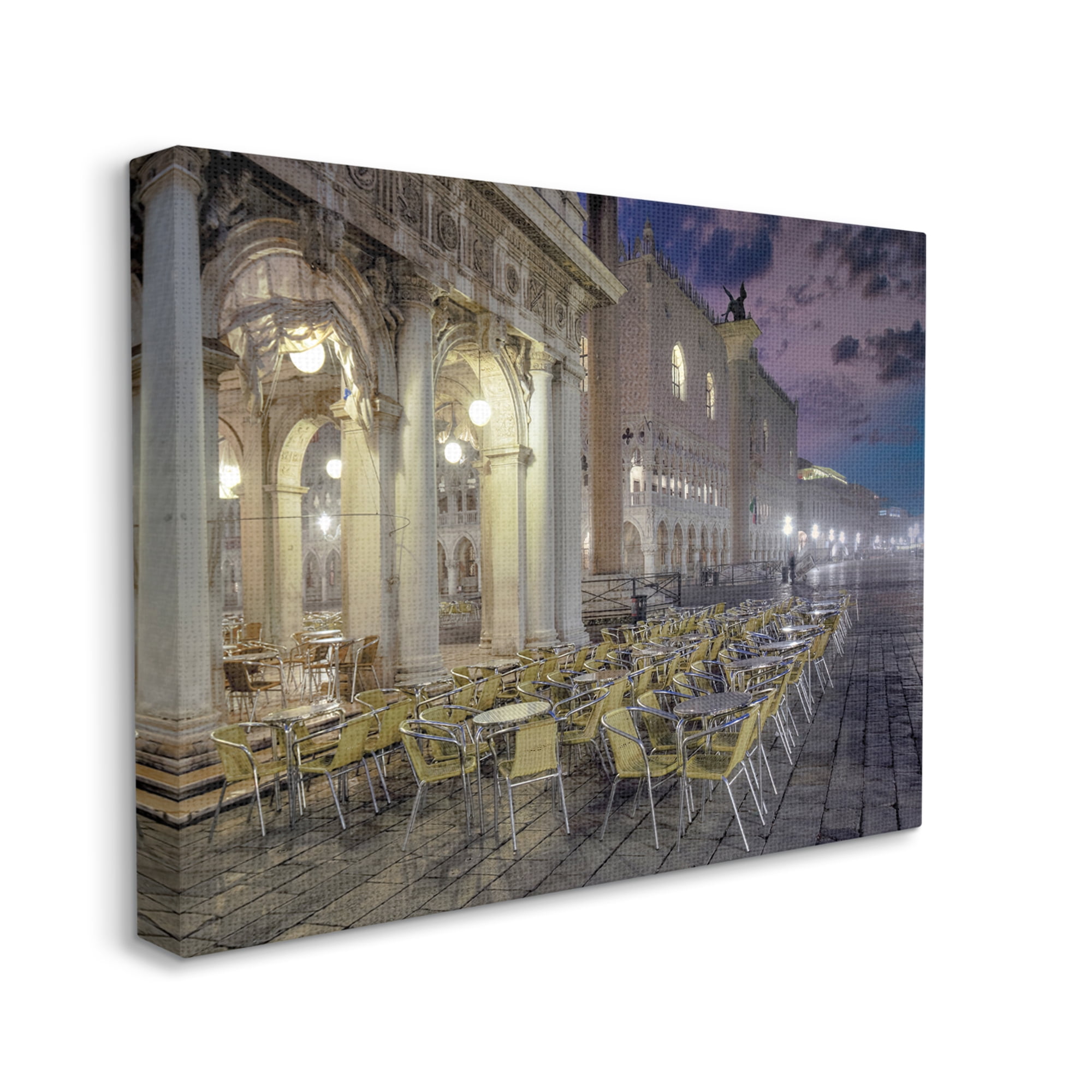 Stupell Industries Italian Pavilion Cityscape Historic European Architecture Abstract Photography Gallery Wrapped Canvas Art Print Wall Art, 36 x 48