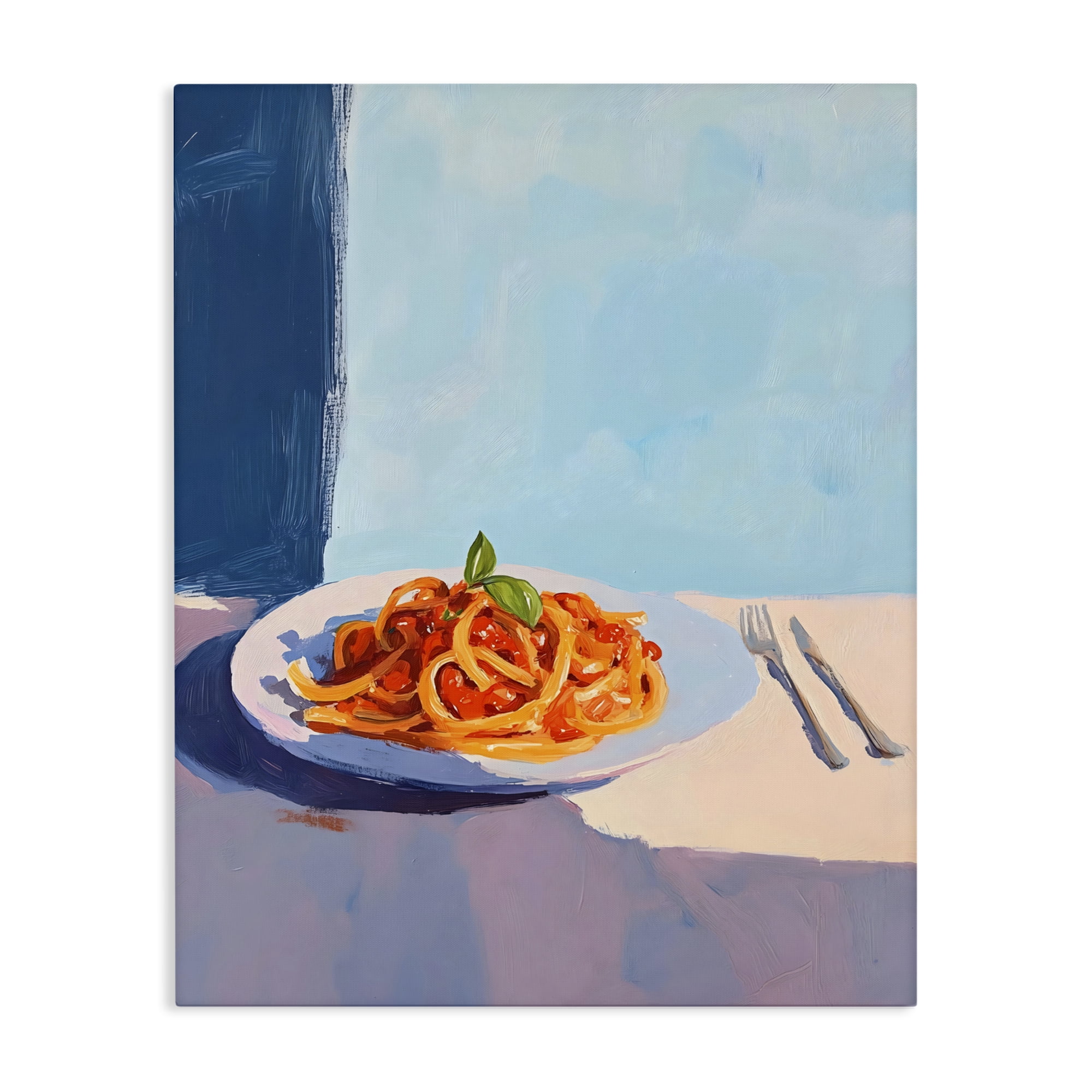 Stupell Industries Italian Spaghetti on Plate Canvas Wall Art, design by The Prints Vibe