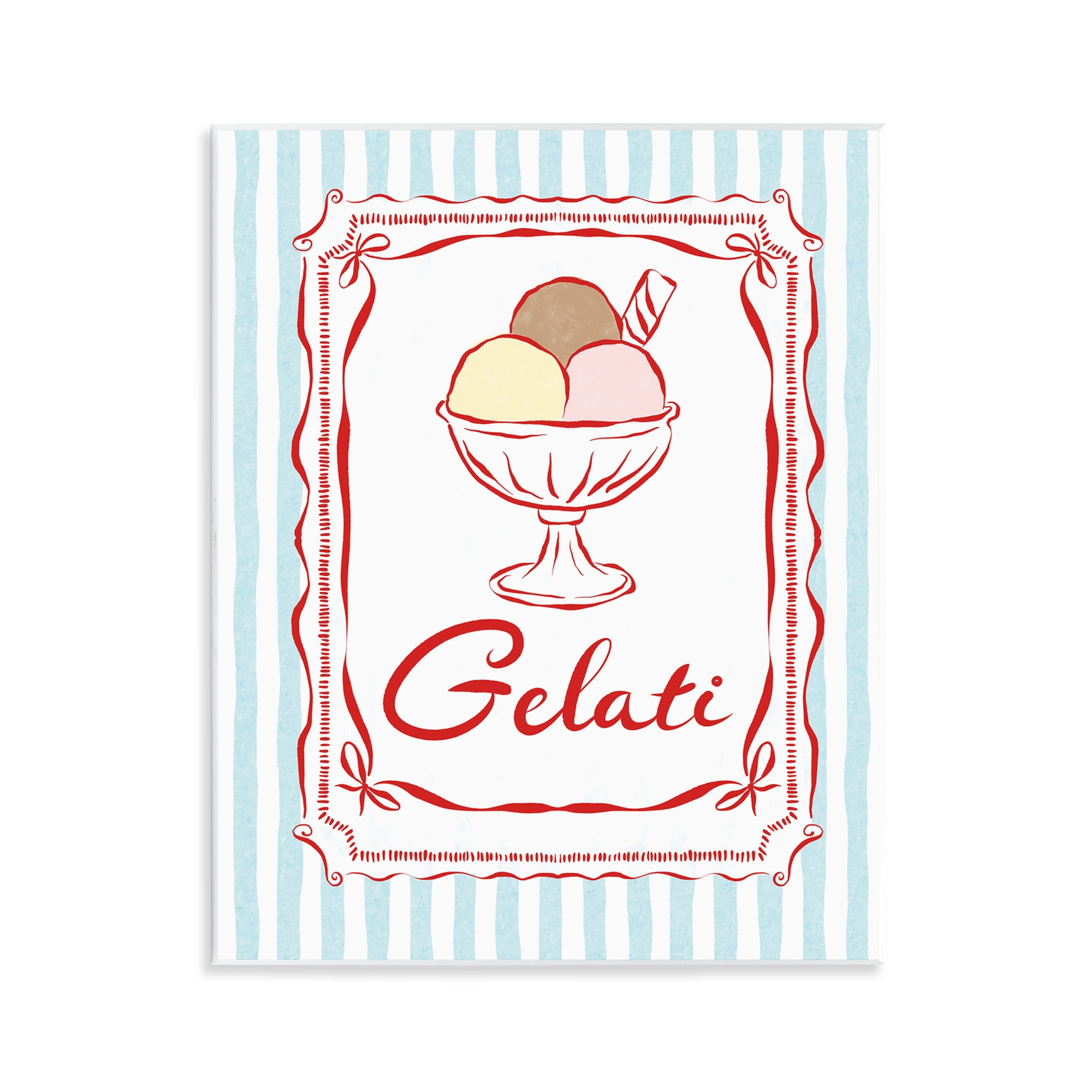 Stupell Industries Italian Summer Gelati Wall Plaque Art, design by Miriam Wood