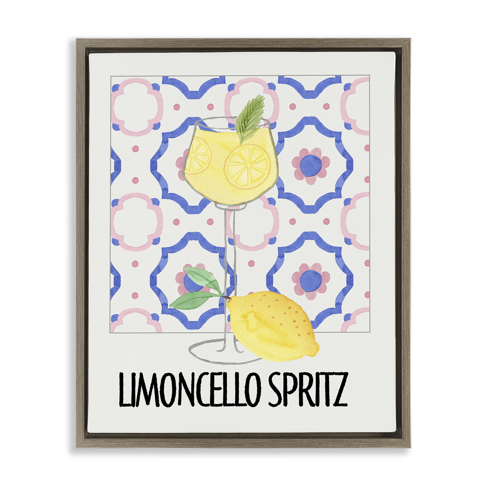 Stupell Industries Italy Spritz on My Mind Brown Framed Floater Canvas Wall Art, design by Nina Jacobs