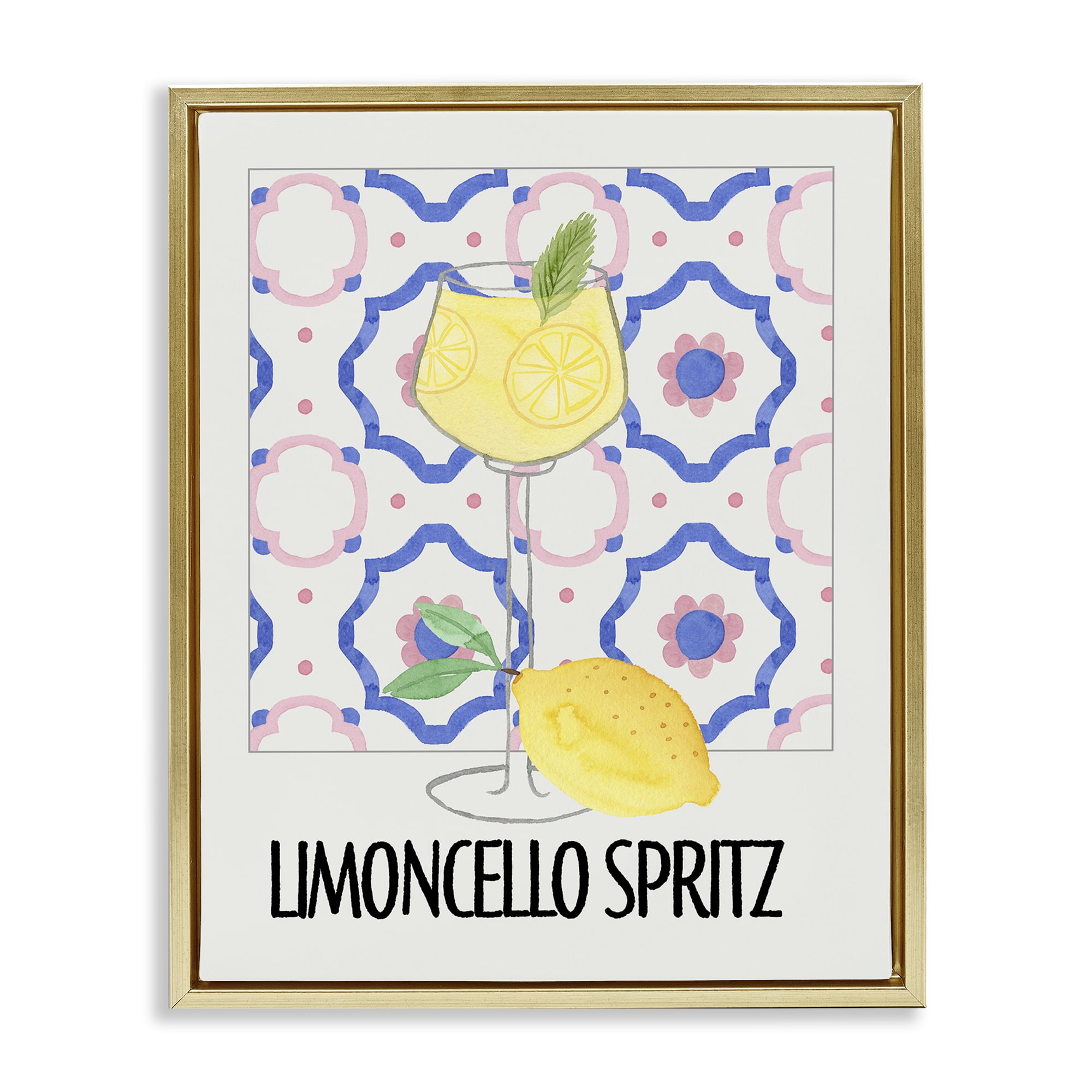 Stupell Industries Italy Spritz on My Mind Gold Framed Floater Canvas Wall Art, design by Nina Jacobs
