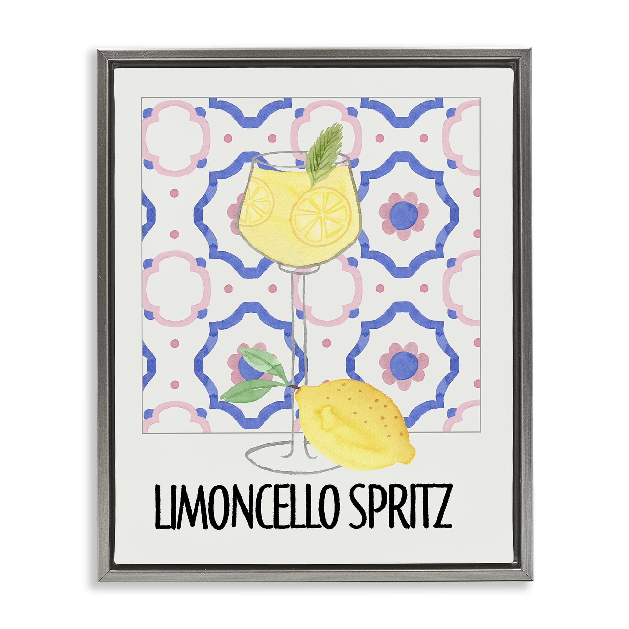 Stupell Industries Italy Spritz on My Mind Gray Framed Floater Canvas Wall Art, design by Nina Jacobs