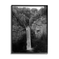 thumbnail image 1 of Stupell Industries Ithaca Cliffside Waterfall Black White Nature Landscape Photography Black Framed Art Print Wall Art, 24x30, by Nick Saez, 1 of 5
