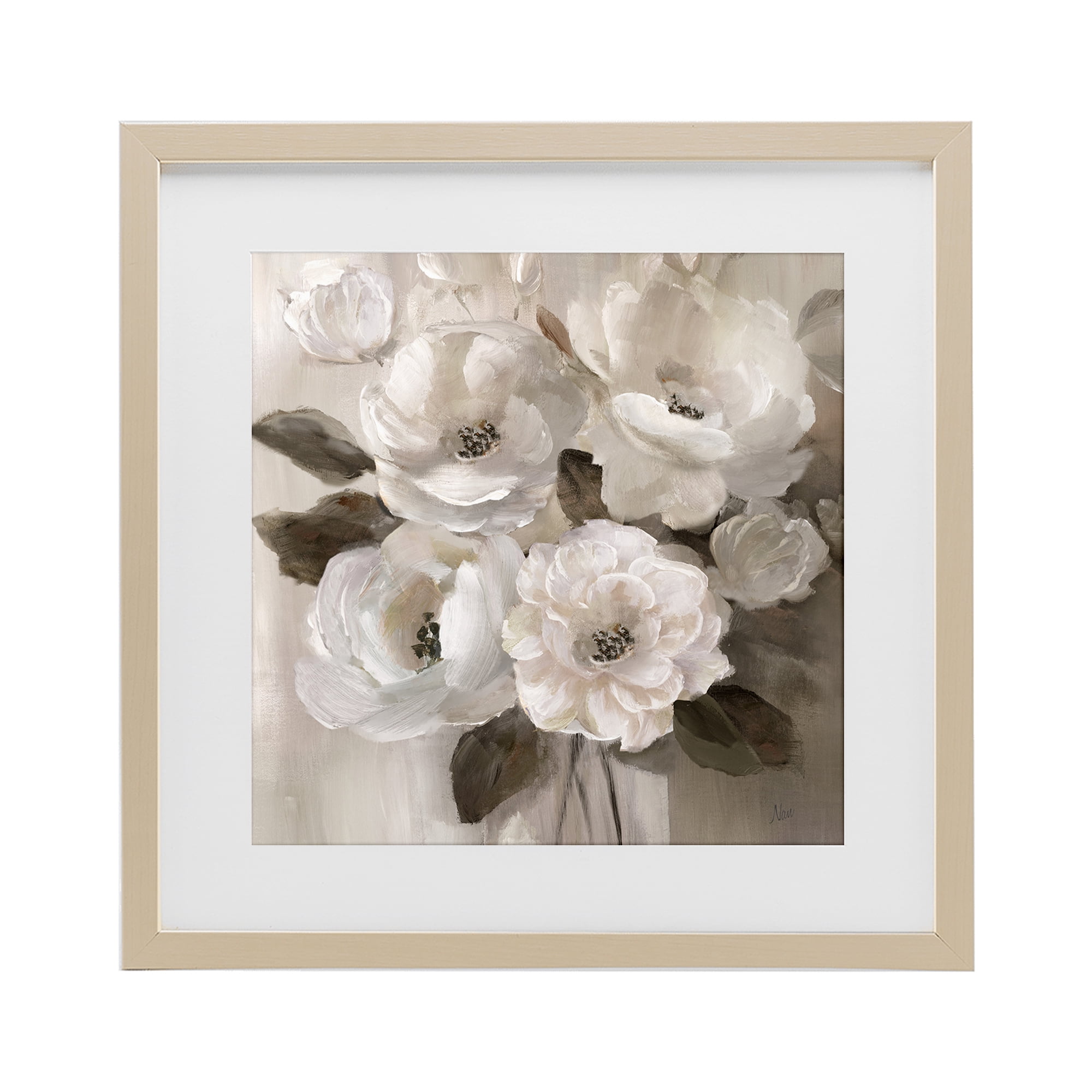 Stupell Industries Ivory Flower Bushel Birch Framed Print Under Glass, design by Nan