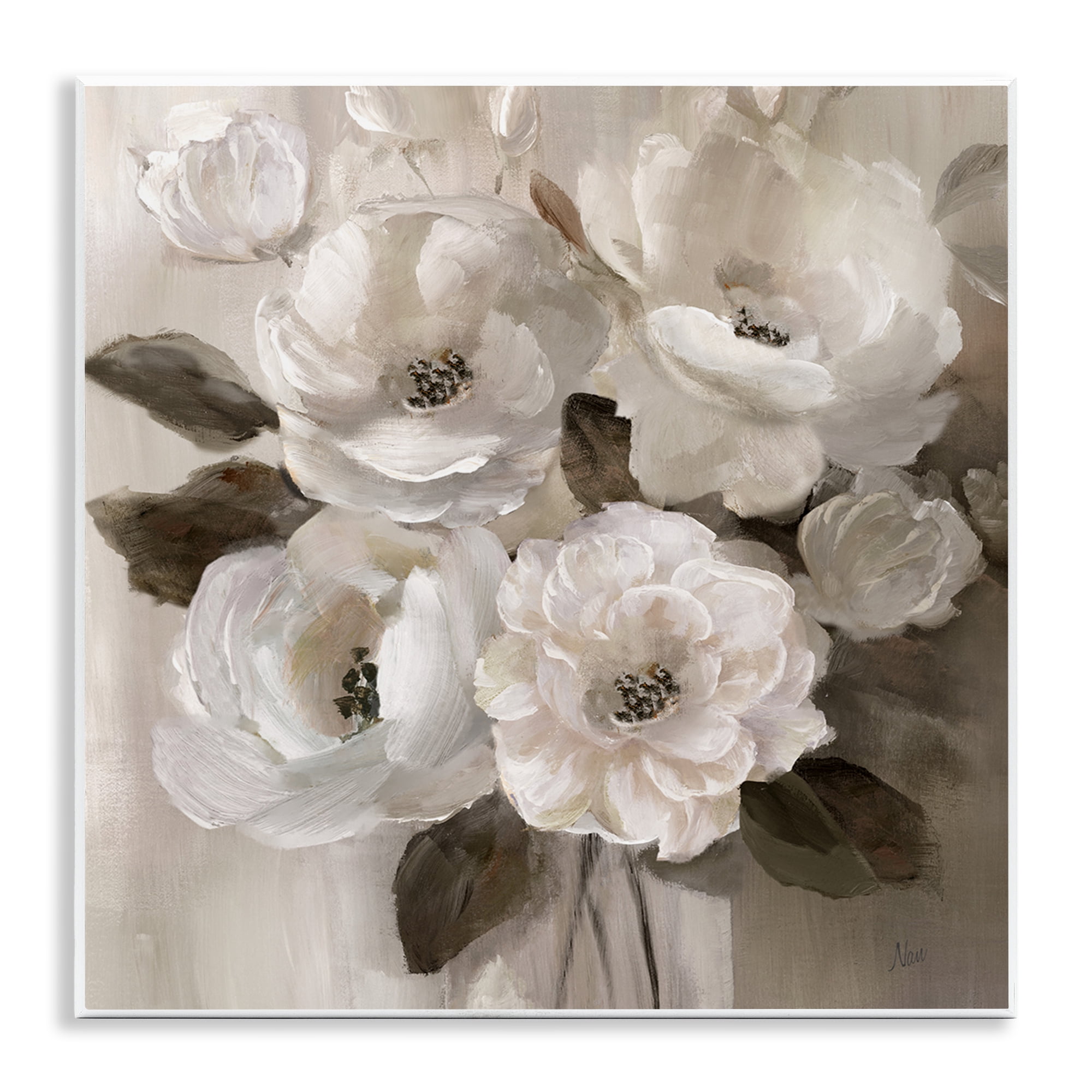 Stupell Industries Ivory Flower Bushel Wall Plaque Art, design by Nan