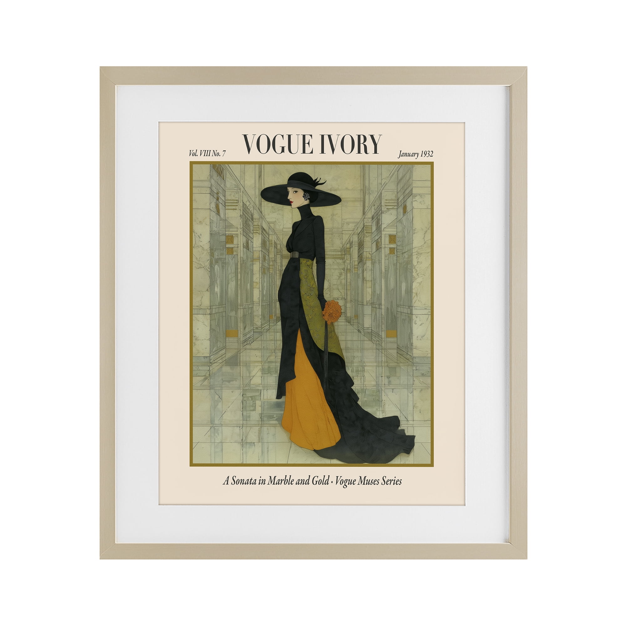 Stupell Industries Ivory Hall Magazine Birch Framed Print Under Glass, design by A Barefoot Stylist