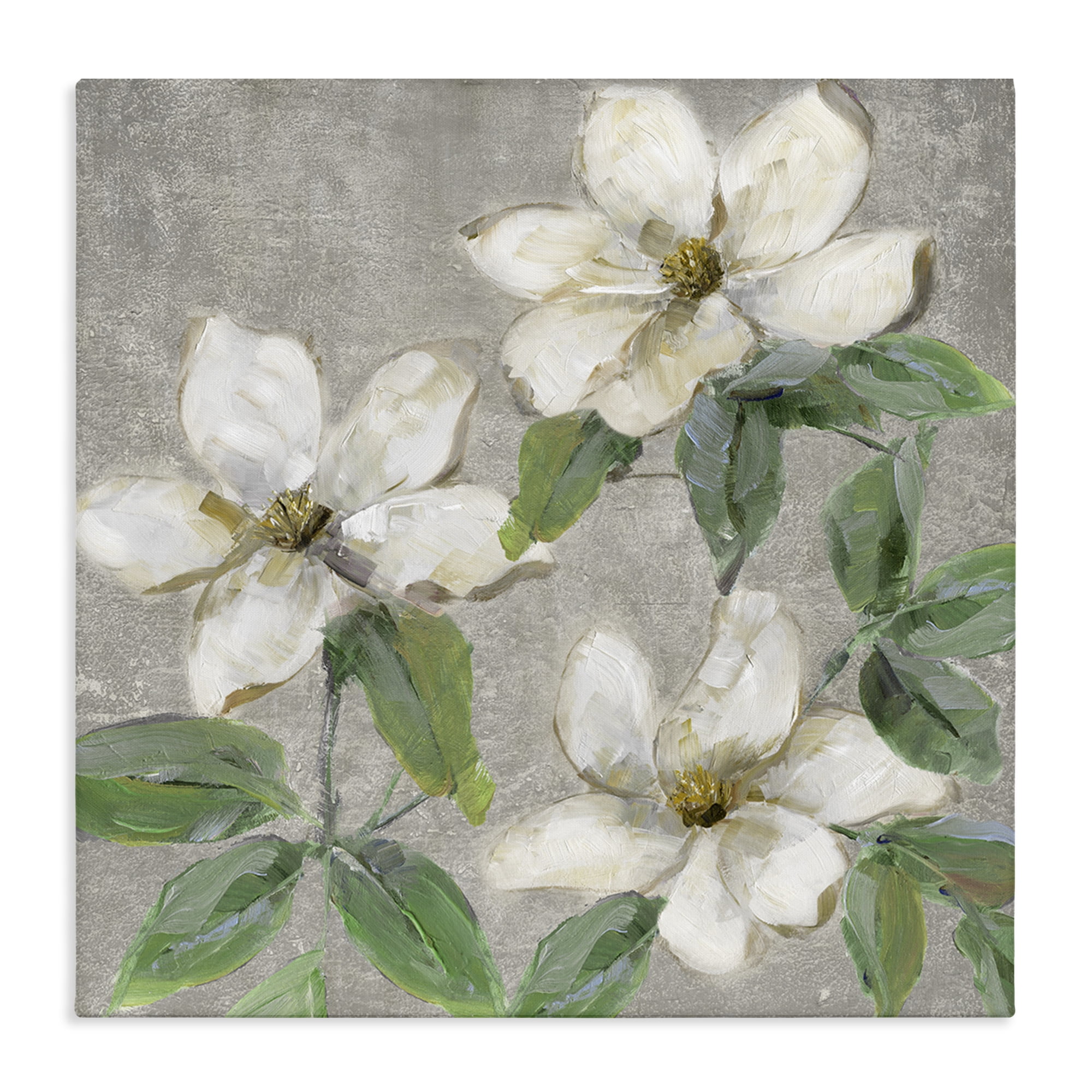 Stupell Industries Ivory Magnolia Trio Canvas Wall Art, design by Sally Swatland