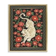 thumbnail image 1 of Stupell Industries Eclectic Ivory Tiger Among Camelias Gold Floating Frame Canvas Art, 25 x 31, by Karolina Sato, 1 of 8