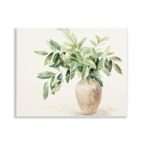 Stupell Industries Ivy Potted Plant Botanical & Floral Painting Unframed Art Print Wall Art, 14 x 11