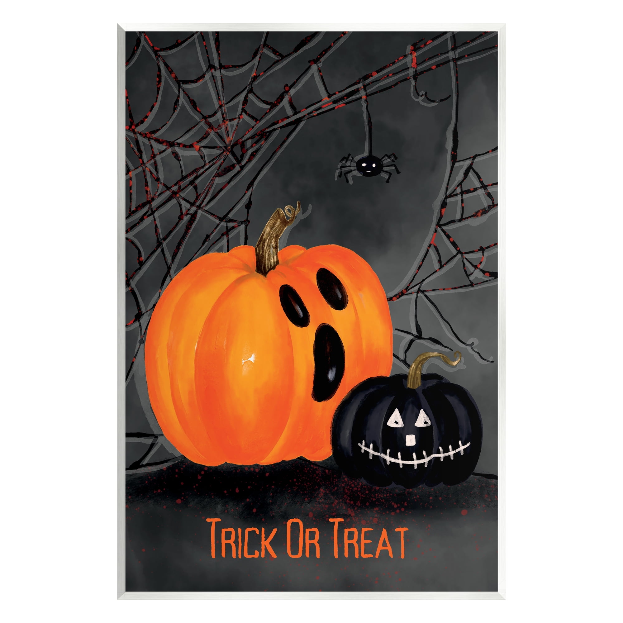 Stupell Industries Jack-o-Lantern Phrase Holiday Painting Unframed Art Print Wall Art, 10 x 15