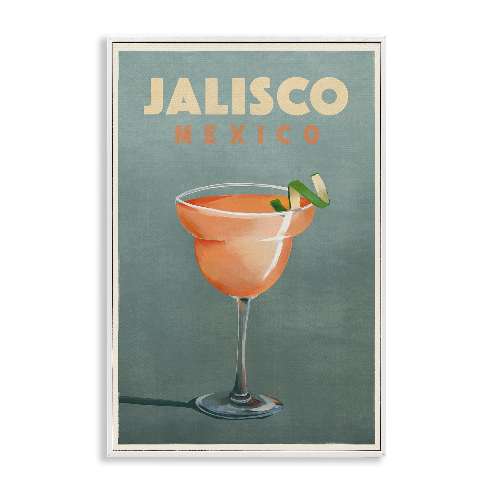 Stupell Industries Jalisco Mexico Cocktail Food & Beverage Painting White Framed Art Print Wall Art, 12 x 18