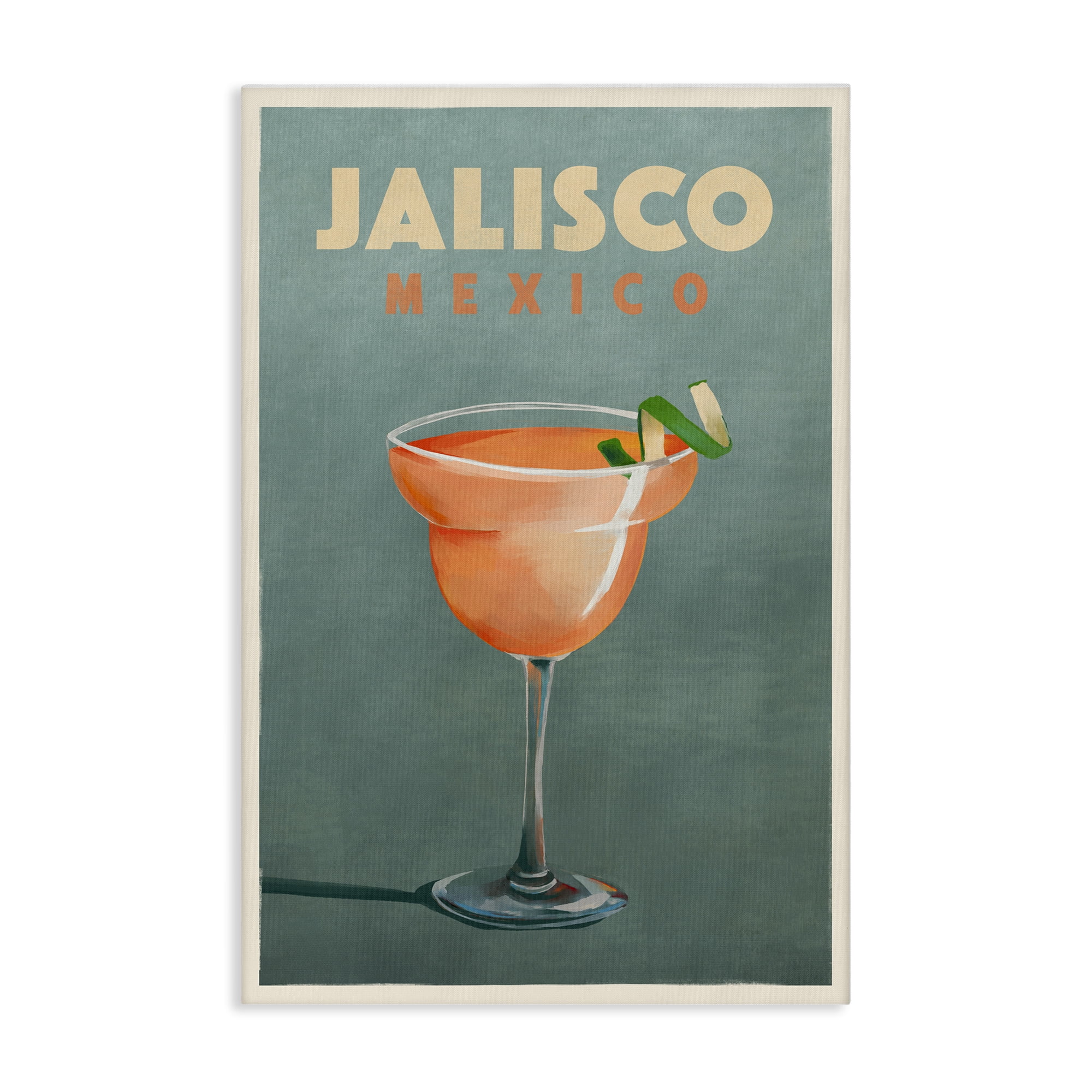 Stupell Industries Jalisco Mexico Cocktail Food & Beverage Painting Wrapped Canvas Art Print Wall Art, 30 x 45