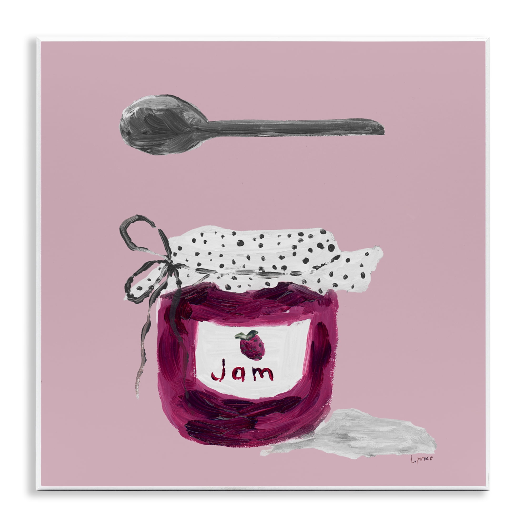 Stupell Industries Jam Jar over Blush Wall Plaque Art, design by Lucille Price