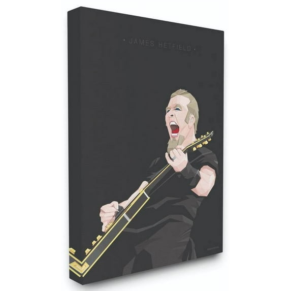 Stupell Industries James Hetfield Famous People Characters Fashion Design Canvas Wall Art by Fred Birchal