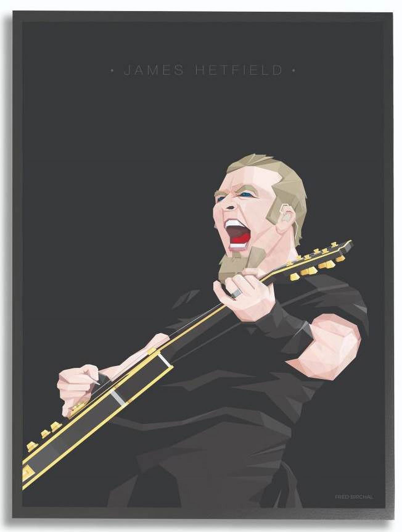 Stupell Industries James Hetfield Famous People Characters Fashion Design Framed Wall Art by Fred Birchal