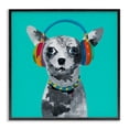 thumbnail image 1 of Stupell Industries Contemporary Jammin' Pup on Blue Black Framed Giclee Art, 12 x 12, by Lorenzo Collective, 1 of 8