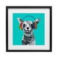 thumbnail image 1 of Stupell Industries Contemporary Jammin' Pup on Blue Black Framed Print Under Glass, 13 x 13, by Lorenzo Collective, 1 of 8