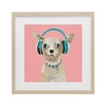 thumbnail image 1 of Stupell Industries Cottage Jammin' Pup on Pink Birch Framed Print Under Glass, 13 x 13, by Lorenzo Collective, 1 of 8