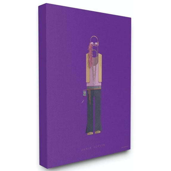 Stupell Industries Janis Joplin Famous People Characters Fashion Design Canvas Wall Art by Fred Birchal