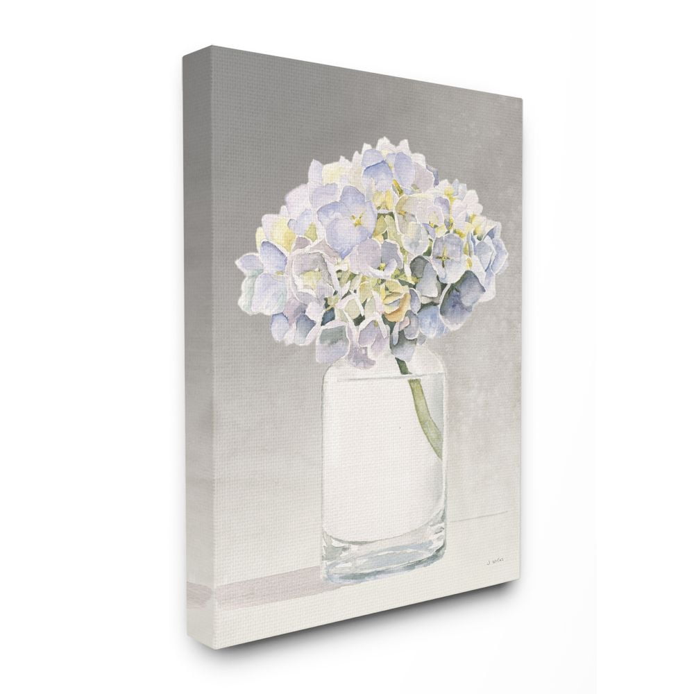 Stupell Industries Jar Flowers Purple Grey Watercolor Painting Canvas Wall Art by James Wiens