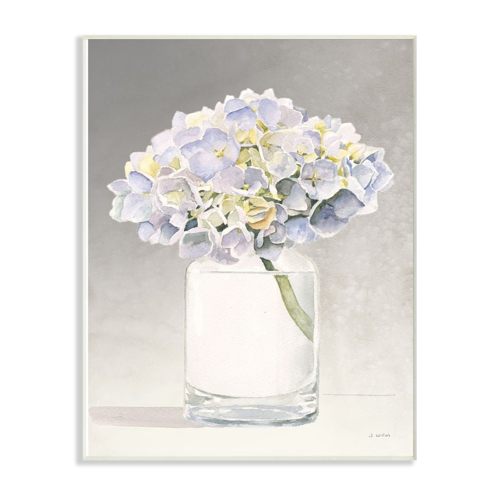 Stupell Industries Jar Flowers Purple Grey Watercolor Painting Wall Plaque Art by James Wiens