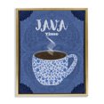 thumbnail image 1 of Stupell Industries Java Time Blue Coffee Mug Gold Framed Floater Canvas Wall Art design by Lori Mosley, 31 x 25, 1 of 9