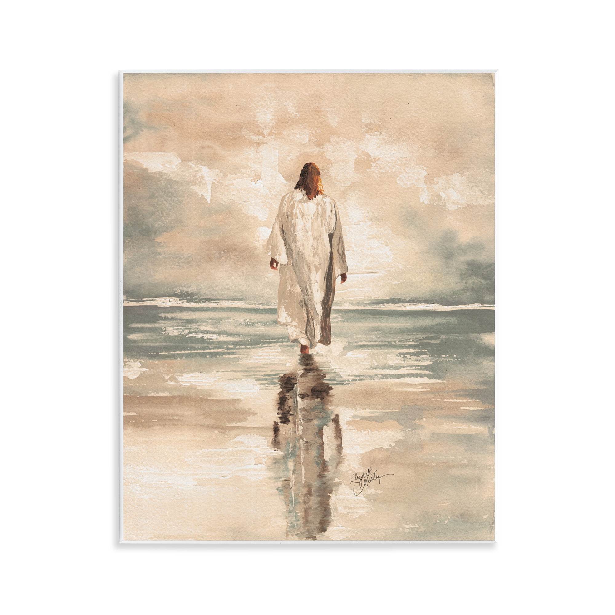 Stupell Industries Jesus Calms The Sea Wall Plaque Art, design by Elizabeth Medley