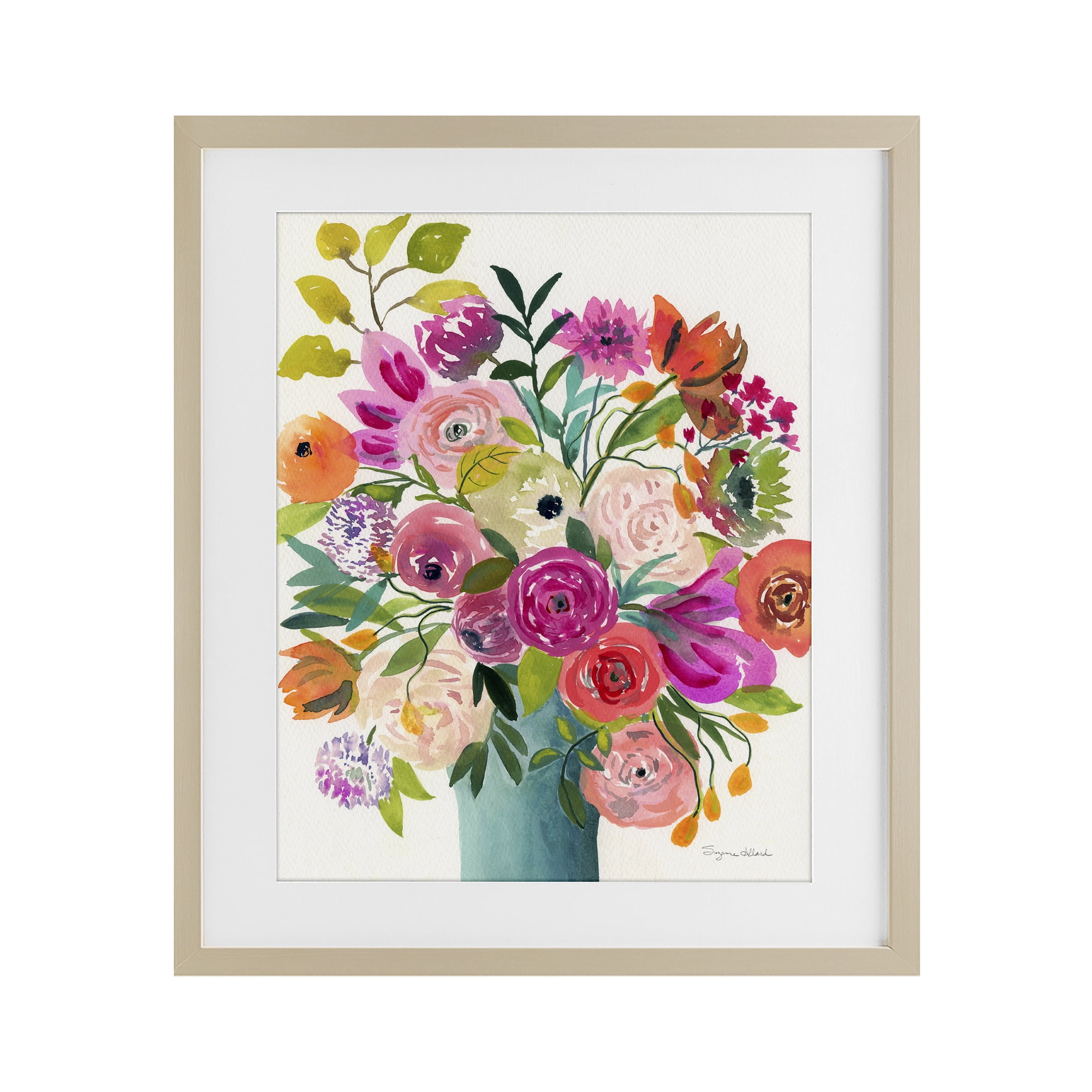 Stupell Industries Jewel Of Summer Bouquet Birch Framed Print Under Glass, design by Suzanne Allard