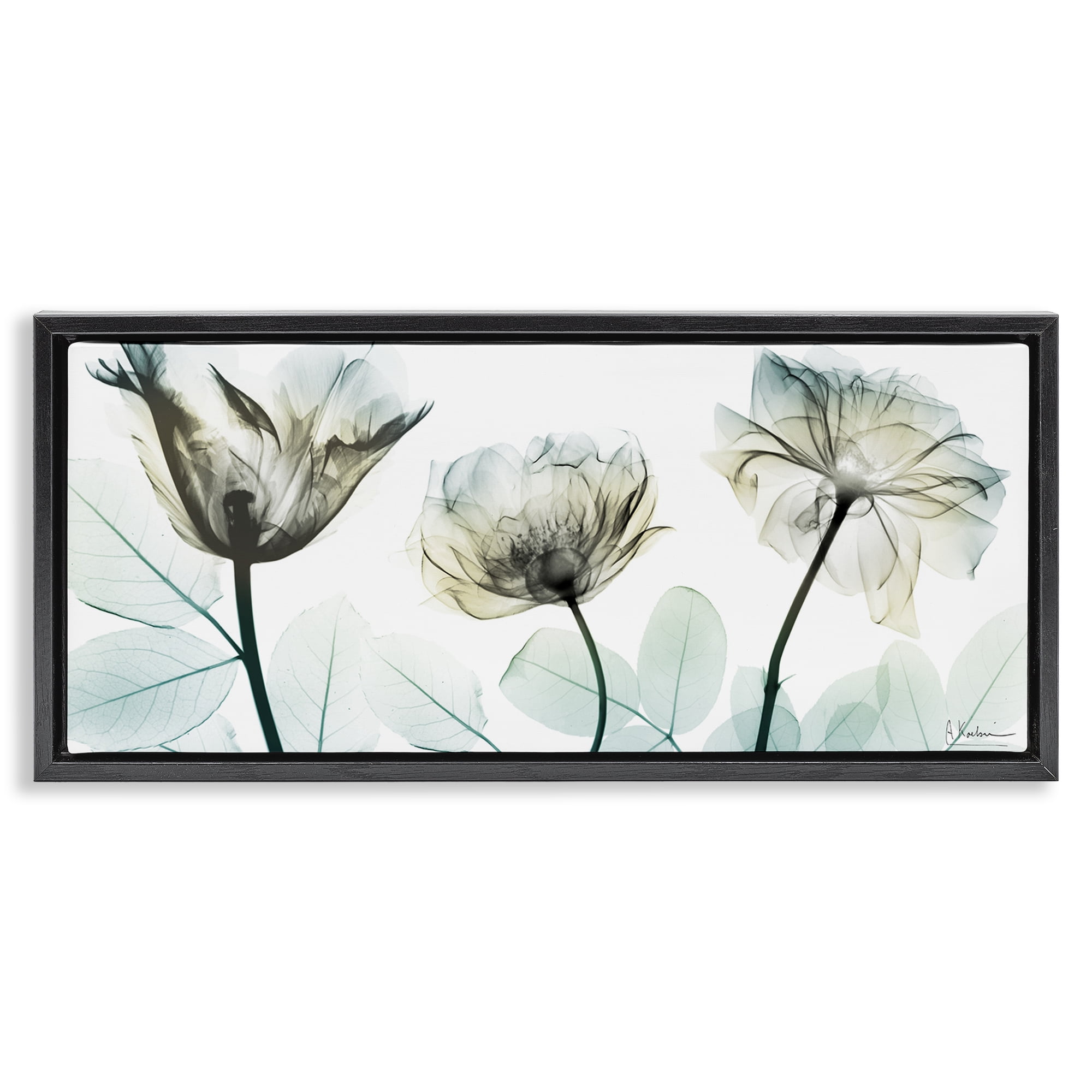 Stupell Industries Jewel of Passion Flowers Black Framed Floater Canvas Wall Art, design by Albert Koetsier