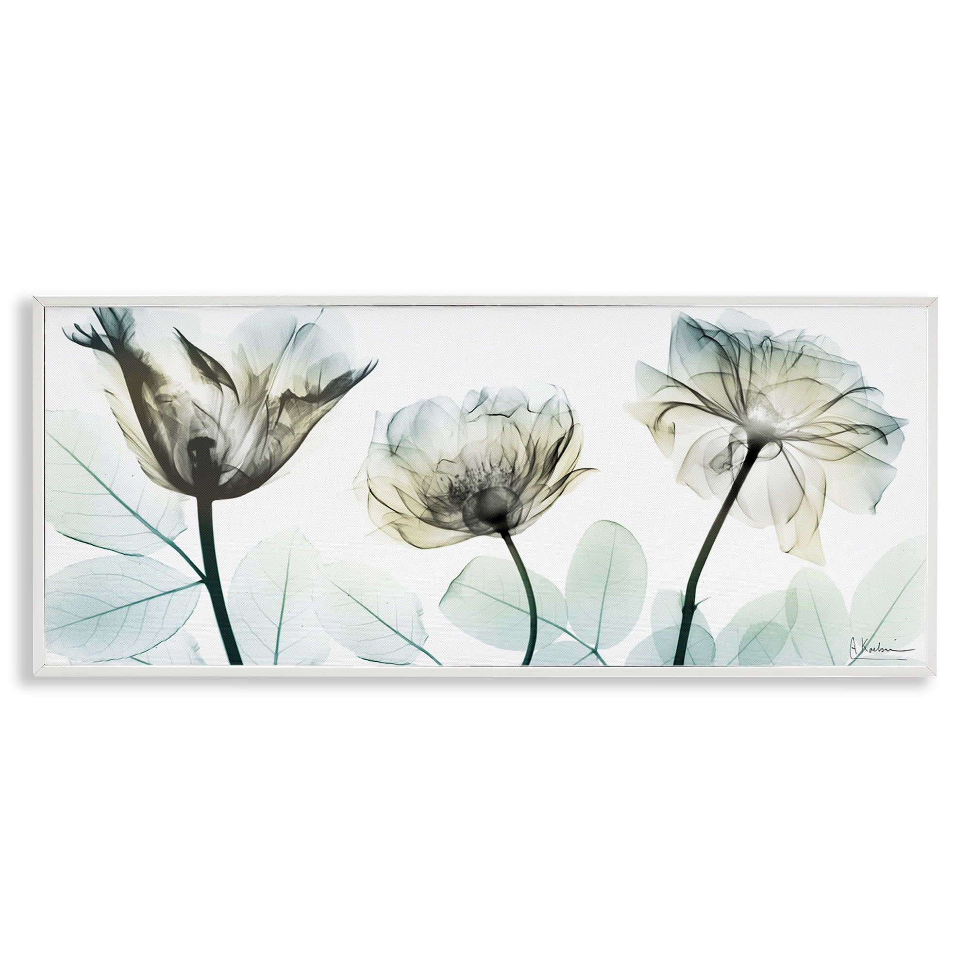 Stupell Industries Jewel of Passion Flowers White Framed Giclee Art, design by Albert Koetsier