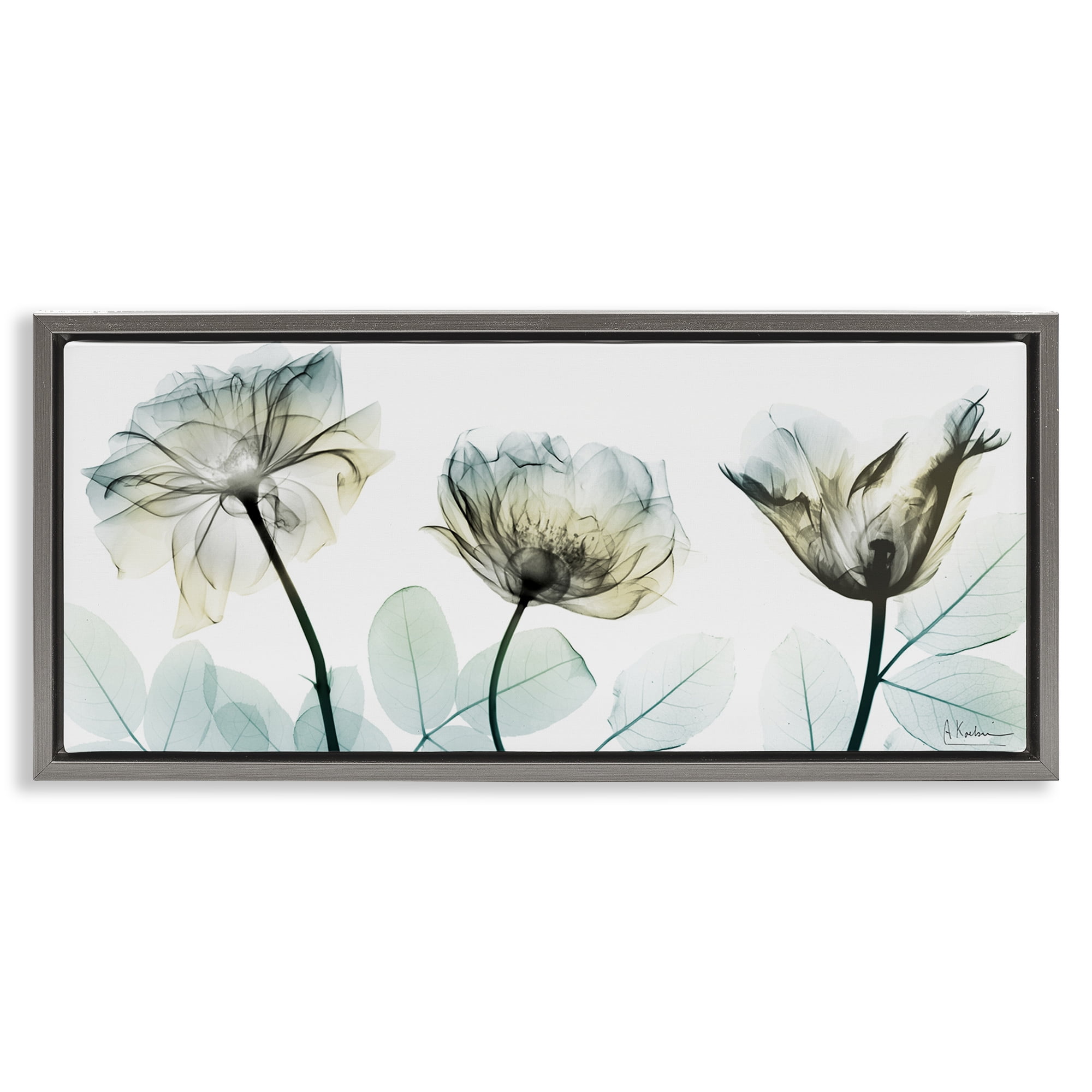 Stupell Industries Jewels Of Passion Gray Framed Floater Canvas Wall Art, design by Albert Koetsier