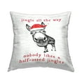 thumbnail image 1 of Stupell Industries Jingle All The Way Donkey Square Decorative Printed Throw Pillow, 18 x 18,, 1 of 4