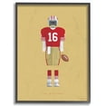 thumbnail image 1 of Stupell Industries Joe Montana Famous People Characters Fashion Design Framed Wall Art by Fred Birchal, 1 of 3