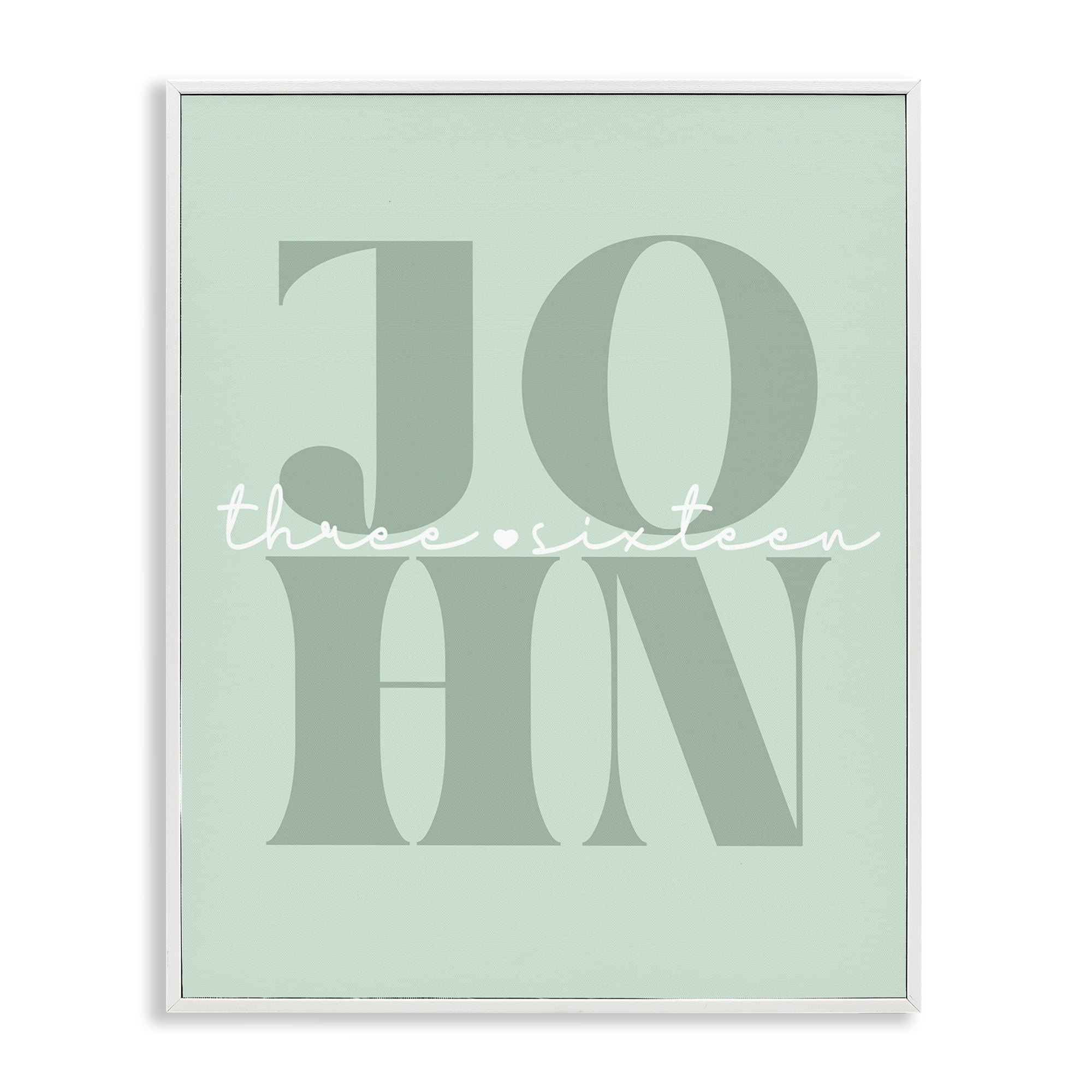 Stupell Industries John Proverb on Green Religious & Spiritual Painting White Framed Art Print Wall Art, 24 x 30