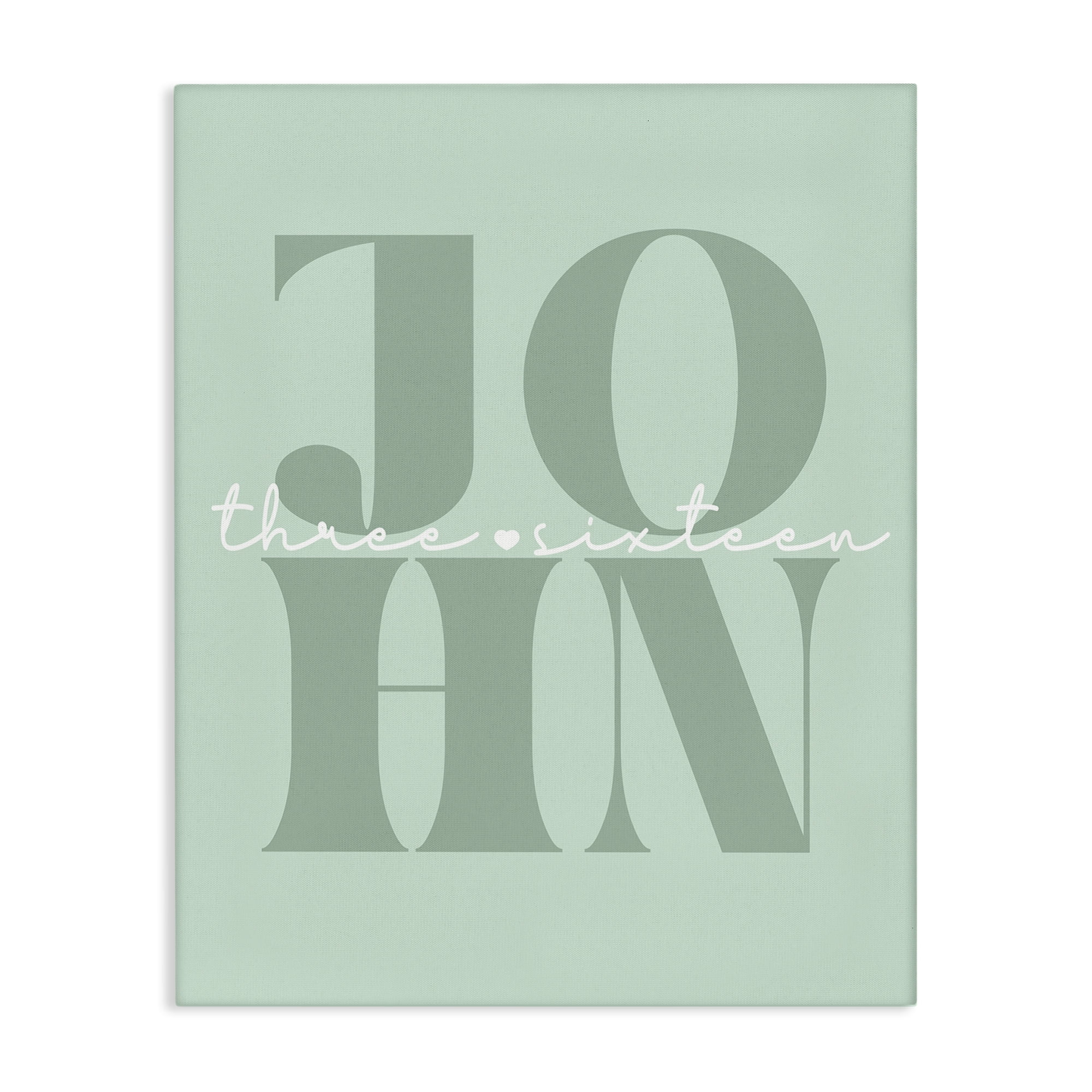 Stupell Industries John Proverb on Green Religious & Spiritual Painting Wrapped Canvas Art Print Wall Art, 16 x 20