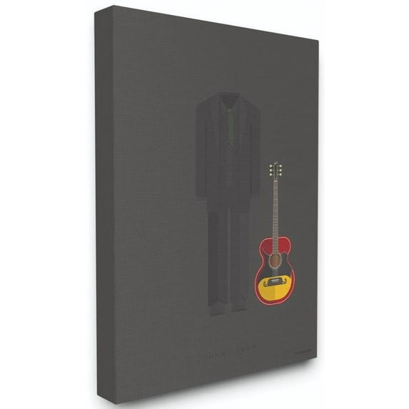 Stupell Industries Johnny Cash Famous People Characters Fashion Design Canvas Wall Art by Fred Birchal