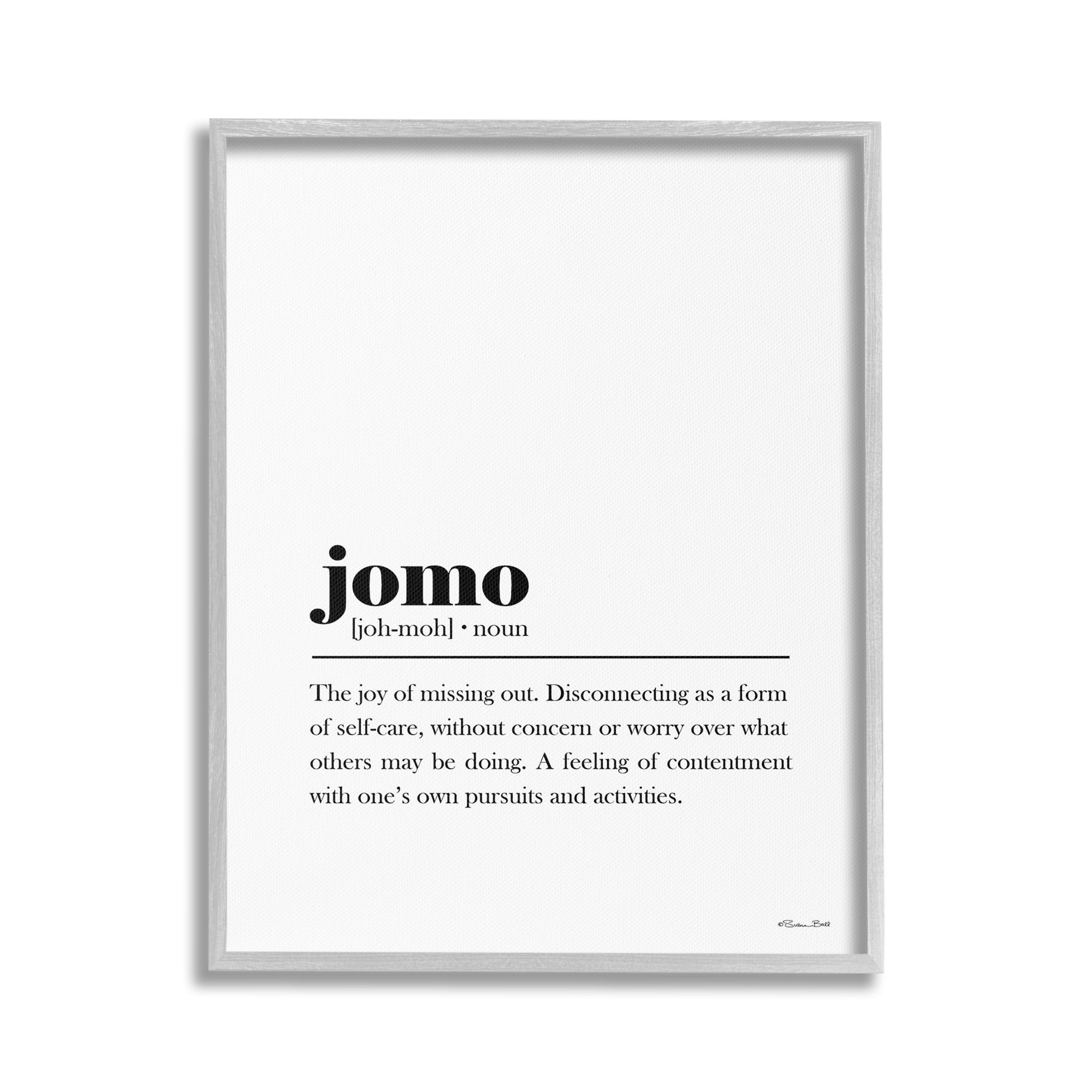 Stupell Industries Jomo Bathroom Definition Typography Painting Gray Framed Art Print Wall Art, 16 x 20
