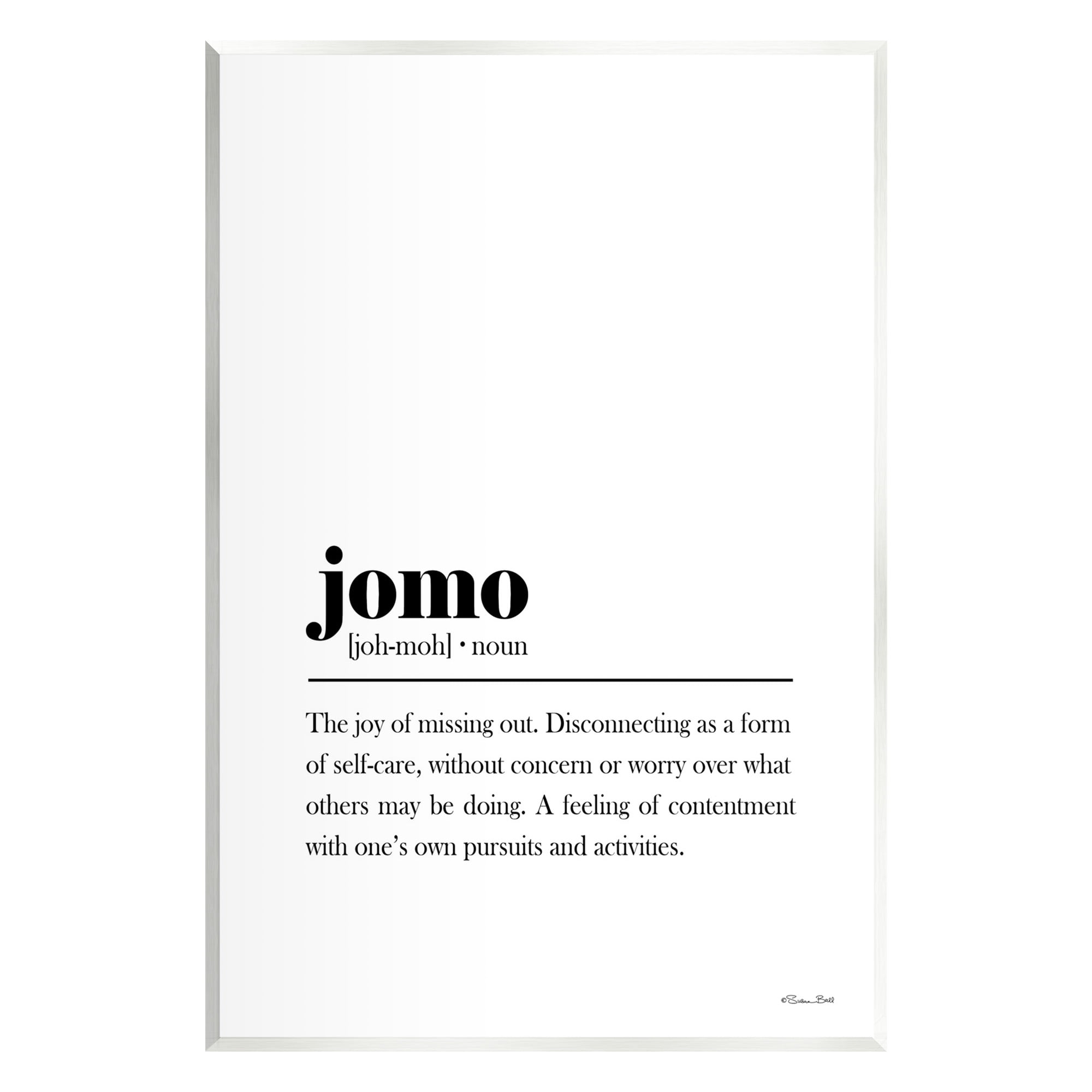 Stupell Industries Jomo Bathroom Definition Typography Painting Unframed Art Print Wall Art, 10 x 15